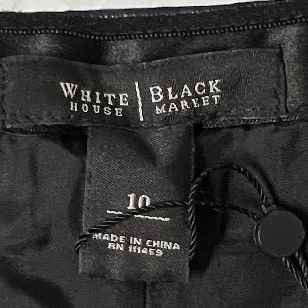 White House Black Market Black Strapless Dress size 10 346 - Picture 7 of 10